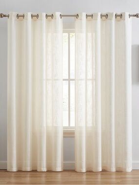 HLC.me Abbey faux linen curtain panels